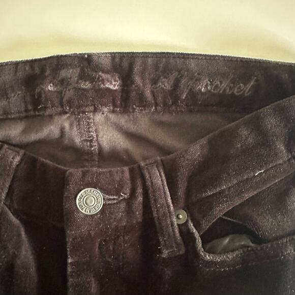 7 for All Man Kind Velvet Textured Flare Pants Size 26 - Picture 7 of 12